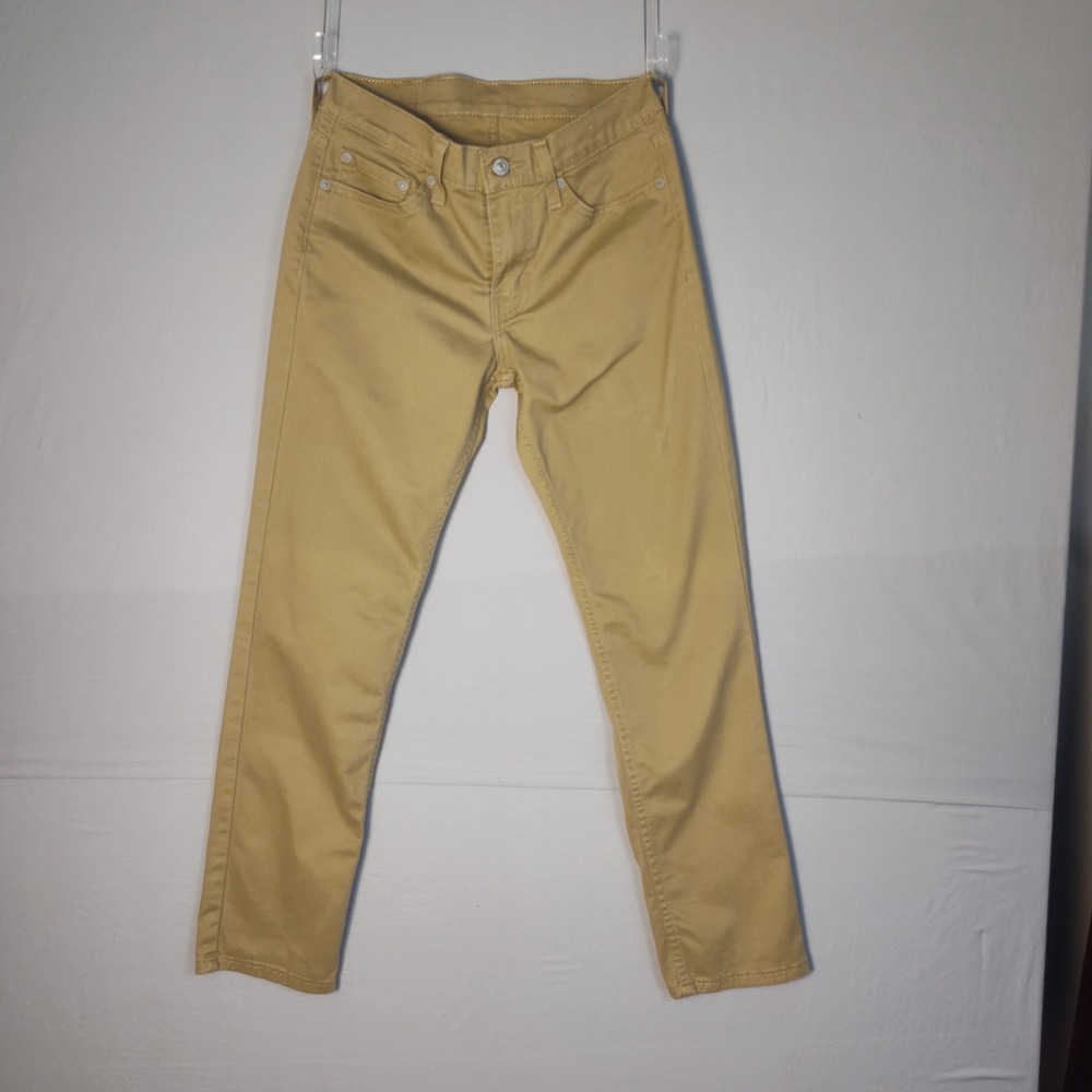 Levis 511 Slim Fit Khaki Tan Chino Pants Mens 29x30 WaterLess Stretch